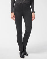 Chico's | Juliet Trim Detail Ponte Pants/ Graphite Heather Gray