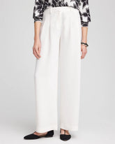 Chico's | Crepe Pleated Relaxed Pants/ Ecru