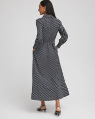Chico's | Chain Print Maxi Shirtdress/ Passport Blue