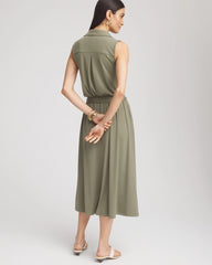 Chico's | Travelers™ Knit Sleeveless Shirtdress/ Dusty Olive