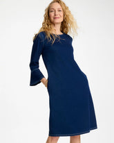 Chico's | Bell Sleeve Knit Denim Dress/ Indigo