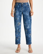 Chico's | Relaxed Embroidered Boyfriend Jean/ Daphne Indigo