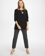 Chico's | Matte Jersey Button Tunic/ Black