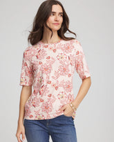 Chico's | Elbow Sleeve Tee/ Siesta Rose