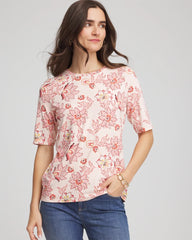 Chico's | Elbow Sleeve Tee/ Siesta Rose