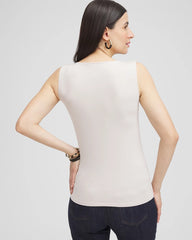 Chico's | Contour Cotton™ Square Neck Tank/ Smokey Taupe
