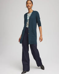 Chico's | Ella Pocketed Cardigan Sweater/ Teal Shadow