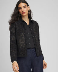 Chico's | Shine Cropped Cardigan/ Black