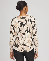 Chico's | Ella Metallic V-Neck Sweater/ Purple Royale