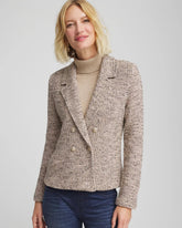 Chico's | Double Breasted Tweed Blazer/ Smokey Taupe