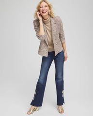 Chico's | Double Breasted Tweed Blazer/ Smokey Taupe