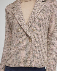 Chico's | Double Breasted Tweed Blazer/ Smokey Taupe