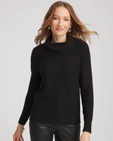 Chico's | Ribbed Cowlneck Sweater/ Black