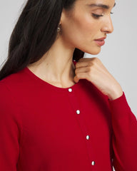 Chico's | Crewneck Cardigan/ Carmine Red