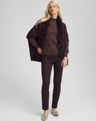 Chico's | Metallic Ribbed Pullover/ Night Bloom