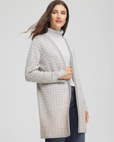 Chico's | Metallic Herringbone Cardigan/ Gray