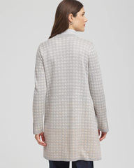 Chico's | Metallic Herringbone Cardigan/ Gray