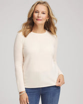 Chico's | Crewneck Cashmere Pullover Sweater/ Cream