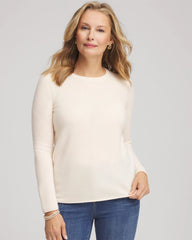 Chico's | Crewneck Cashmere Pullover Sweater/ Cream