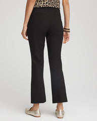 Chico's | Bi-Stretch Flared Button-Hem Cropped Pants/ Black