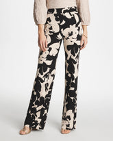 Chico's | Shadow Blossom Matte Jersey Pants/ Black