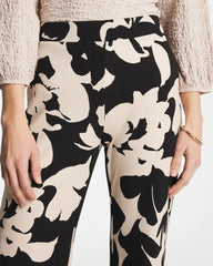 Chico's | Shadow Blossom Matte Jersey Pants/ Black