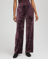 Chico's | Crushed Velvet Wide-Leg Pants/ Night Bloom