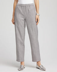 Chico's | Shimmer Straight Tapered Ankle Pants/ Silver