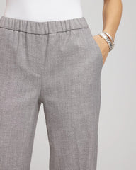 Chico's | Shimmer Straight Tapered Ankle Pants/ Silver