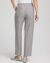 Chico's | Shimmer Straight Tapered Ankle Pants/ Silver