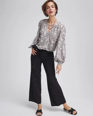 Chico's | Belted Twill Utility Cropped Pants/ Black