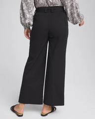 Chico's | Belted Twill Utility Cropped Pants/ Black