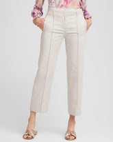 Chico's | Stretch Sateen Straight Cropped Pants/ Smokey Taupe