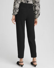 Chico's | Matelassé Slim Tapered Ankle Pants/ Black