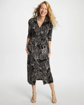 Chico's | Printed Knit Shirtdress/ Black