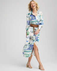 Chico's | Port Call Maxi Shirtdress/ Ecru