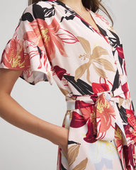 Chico's | Tonal Floral Ruffle-Sleeved Midi Dress/ Multi
