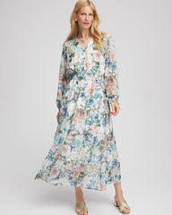 Chico's | Georgette Tie-Front Maxi Dress/ Ecru