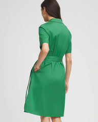 Chico's | Shirttail Hem Popover Dress/ Jardin Green