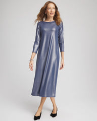 Chico's | Foiled Jersey Knit Maxi Dress/ Indigo Sky