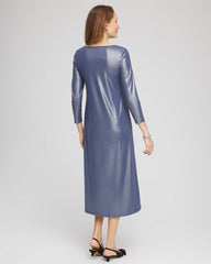 Chico's | Foiled Jersey Knit Maxi Dress/ Indigo Sky