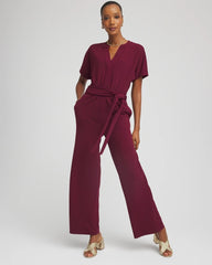 Chico's | Belted Dolman-Sleeve Jumpsuit/ Deep Chianti