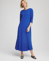 Chico's | Seamed Crepe Maxi Dress/ Cobalt Stone