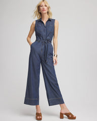 Chico's | Denim Wide-Leg Jumpsuit/ Biscayne Blue