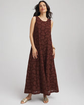 Chico's | Eyelet Cutout Maxi Tank Dress/ Cacao