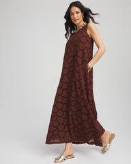 Chico's | Eyelet Cutout Maxi Tank Dress/ Cacao
