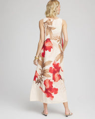 Chico's | Floral Tank Linen Maxi Dress/ Multi