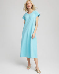 Chico's | Short-Sleeved Maxi Dress/ Paradiso Blue