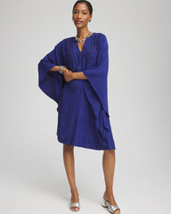 Chico's | Embellished Kaftan Dress/ Blue Casa