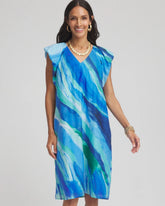 Chico's | Cotton-Silk Voile Popover Dress/ Multi